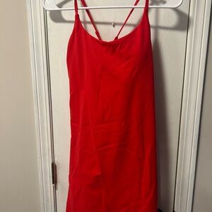 HALARA Bold Red athletic Dress. NWT medium, pocket shorts attached